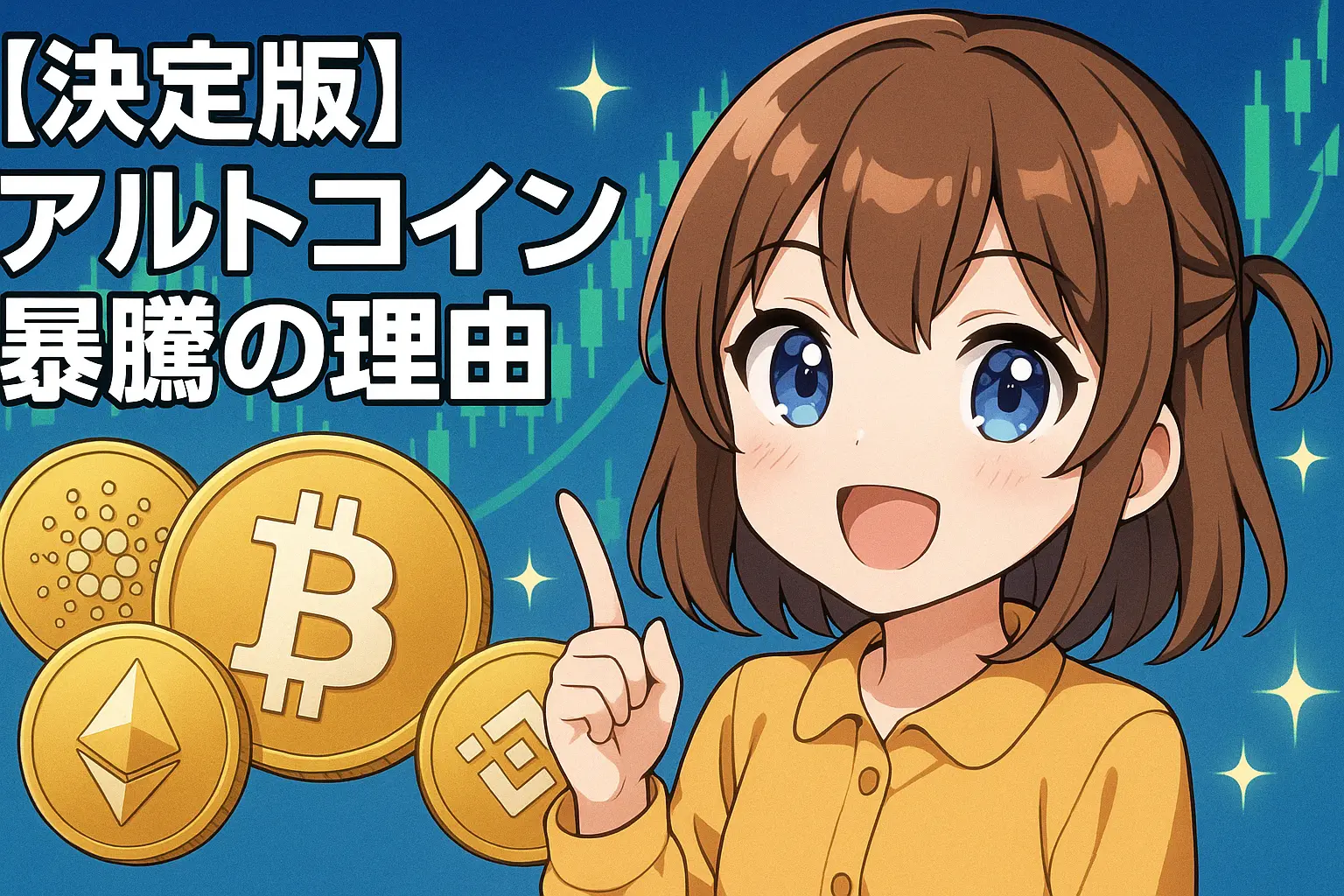 アルトコインが急騰した理由を初心者向けにわかりやすく解説するイメージ