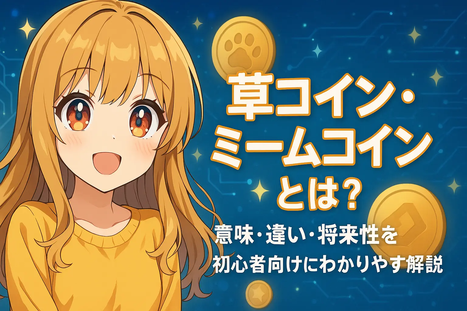 草コイン-ミームコイン-違い-将来性-初心者向け解説