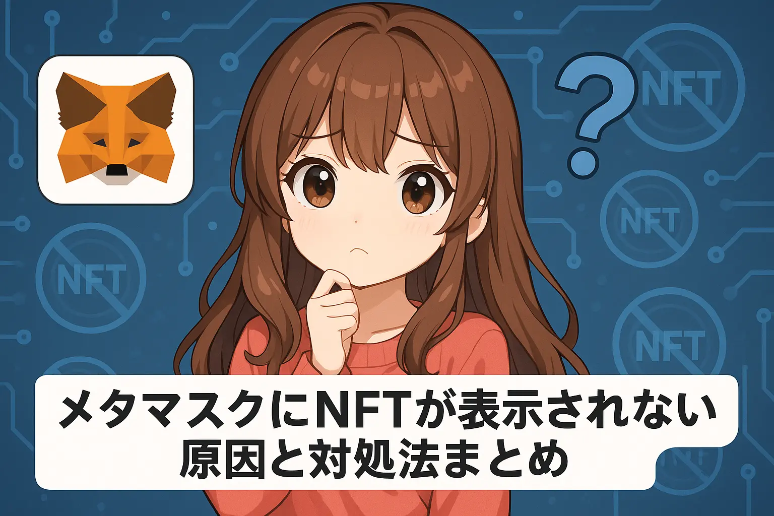 メタマスクにNFTが表示されないときの主な原因とその対処法を初心者向けに解説した2025年版ガイドのイメージ画像