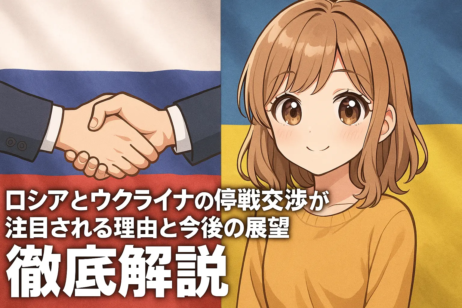 ロシアとウクライナの停戦交渉が注目される背景と、今後の展望について詳しく解説するイメージ