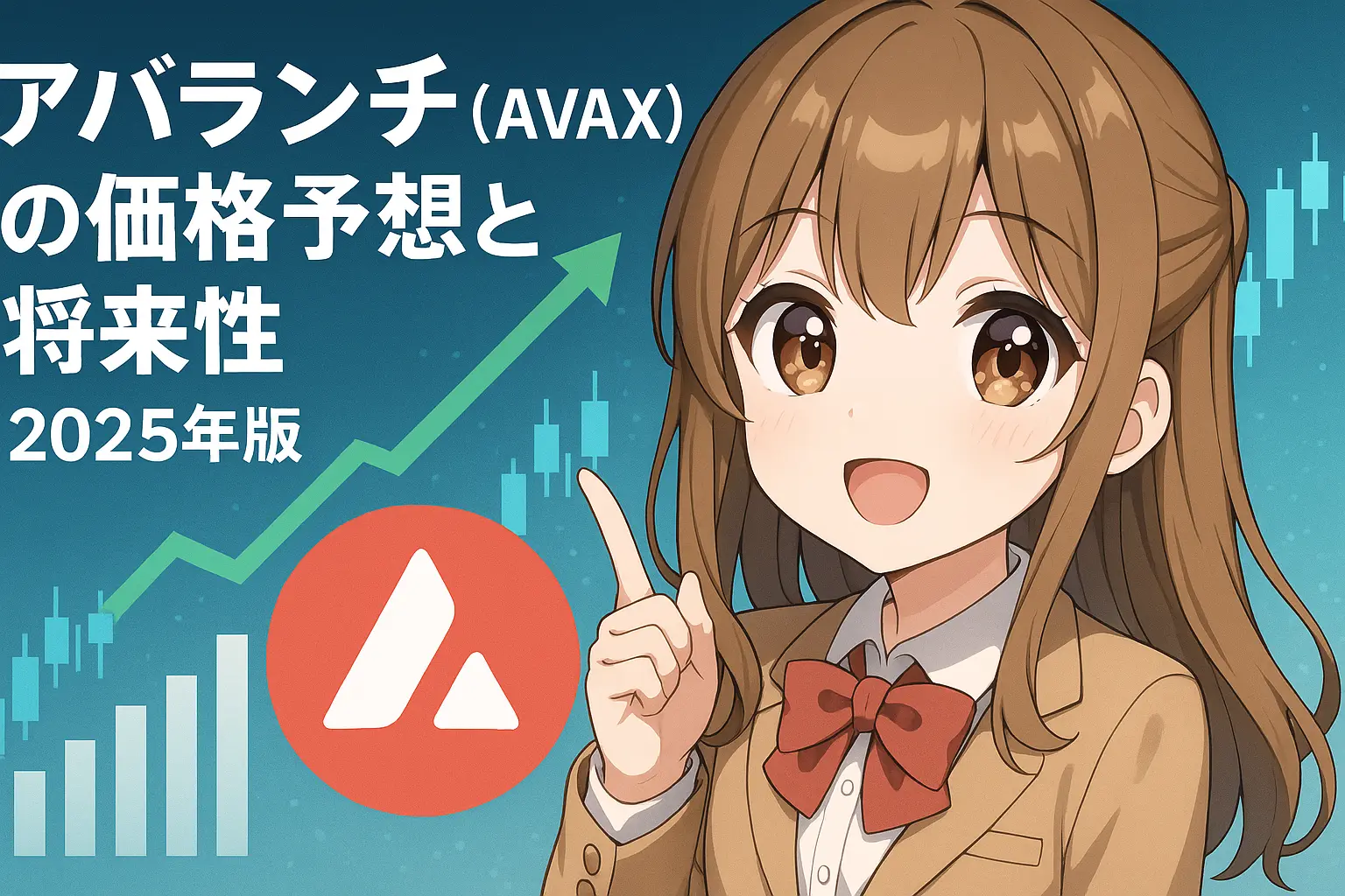 2025年版アバランチ（AVAX）の価格予想と将来性について、初心者にもわかりやすく今後の投資戦略を解説した記事のアイキャッチ画像。