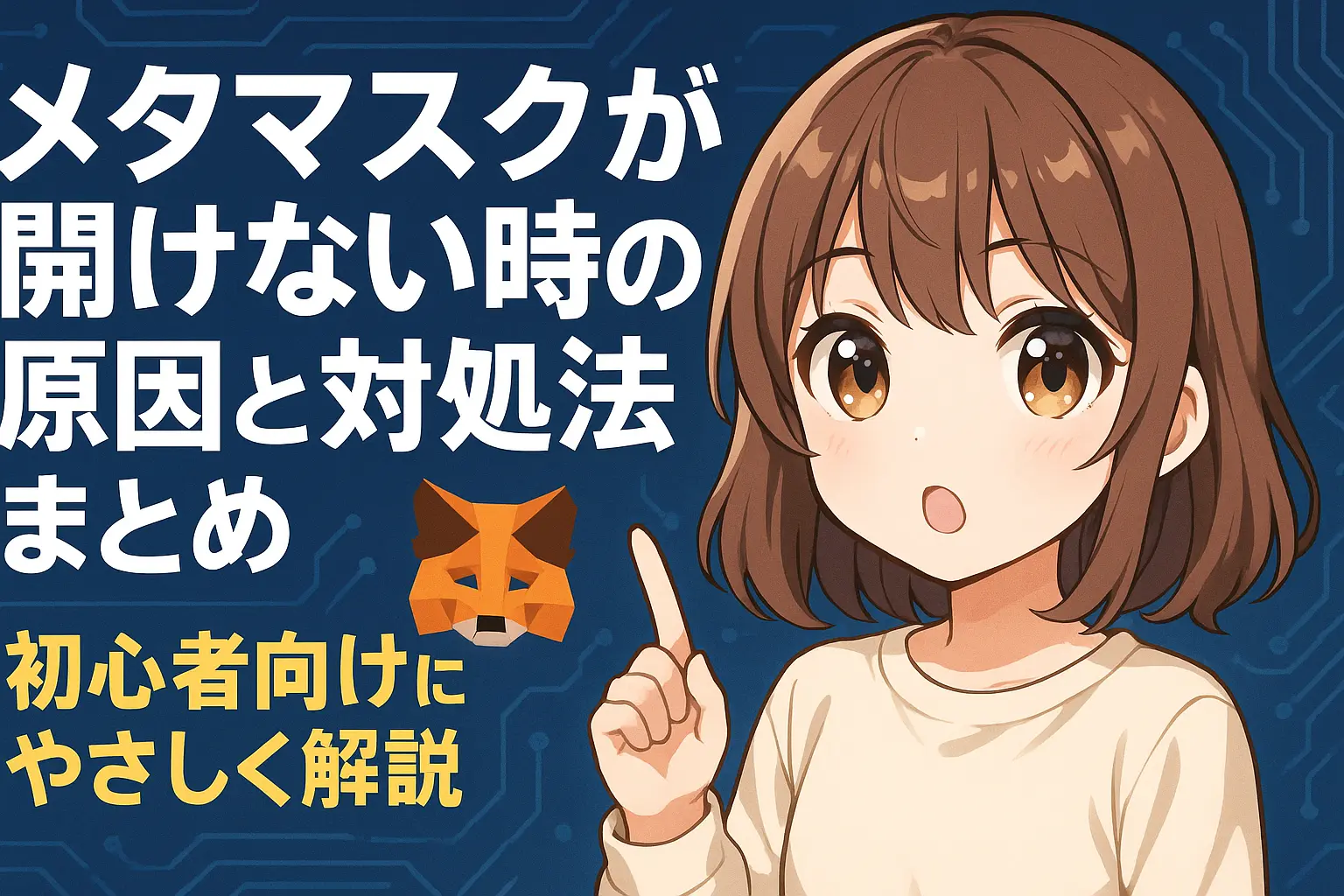 メタマスクが開けない時に考えられる原因とその対処法を、初心者にも理解しやすいように丁寧に解説したガイド画像