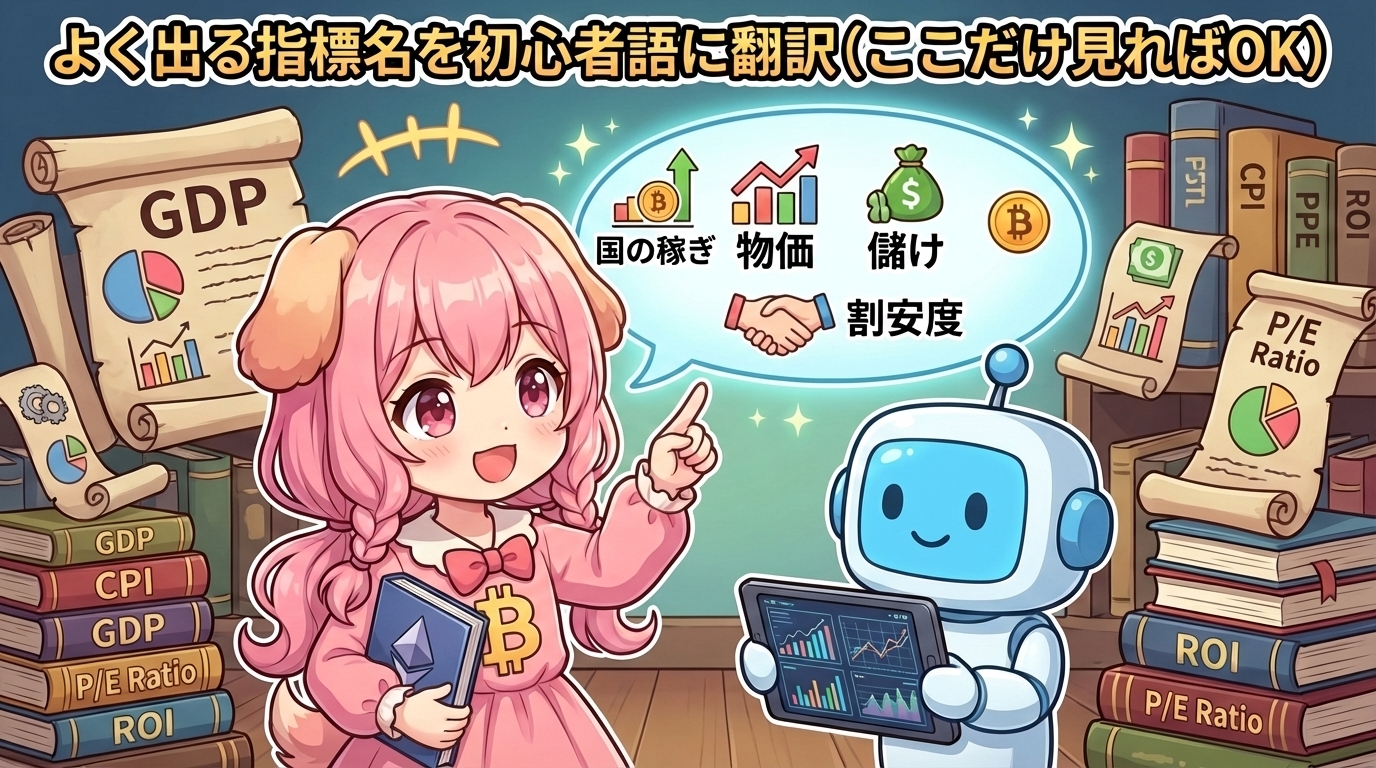 よく出る指標名を初心者語に翻訳（ここだけ見ればOK）